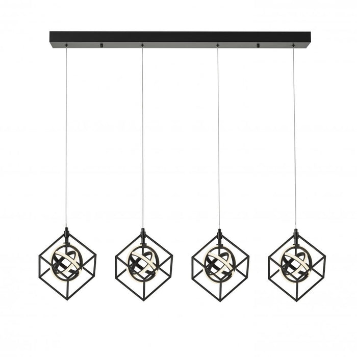 Tulip Collection Integrated Led 4-light Island Light, Matte Black | AC1012