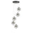 Tulip Collection Integrated Led 5-light Pendant, Matte Black | AC1013