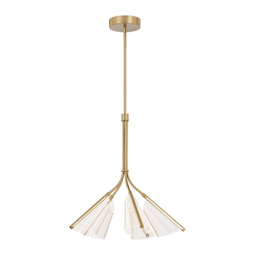 Kuzco Lighting Inc Mulberry 28-in Brushed Gold/Light Guide LED Chandeliers