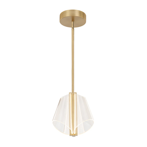 Mulberry 11-in Brushed Gold/light Guide Led Pendant | PD62511-BG/LG-UNV