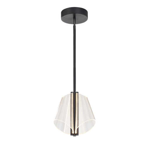 Mulberry 11-in Black/light Guide Led Pendant | PD62511-BK/LG-UNV