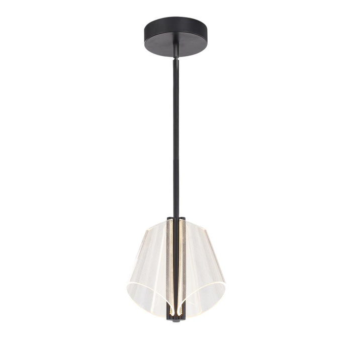 Mulberry 11-in Black/light Guide Led Pendant | PD62511-BK/LG-UNV