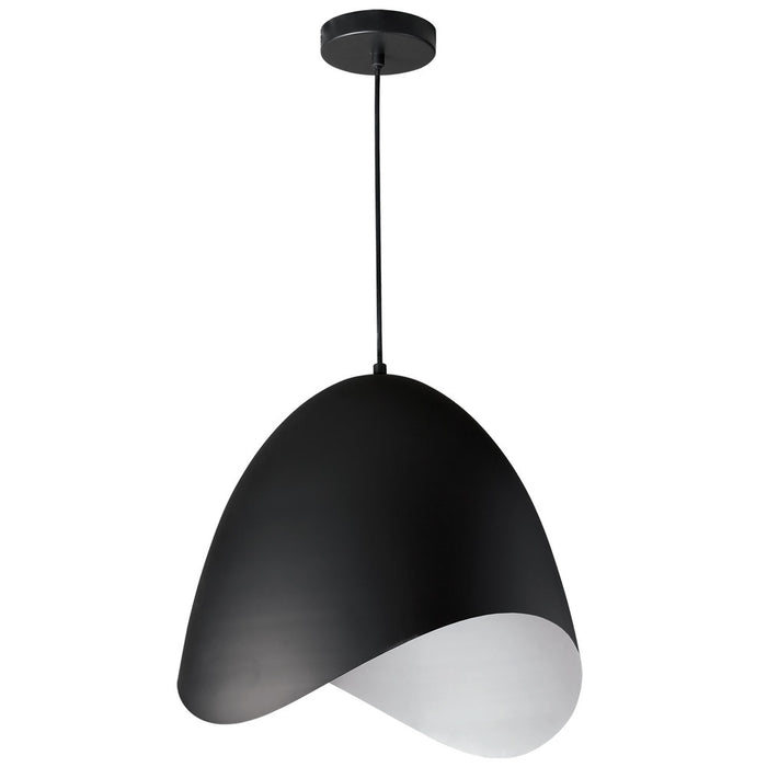 1lt Steel Pendant, Black Finish | MYR-241P-BK