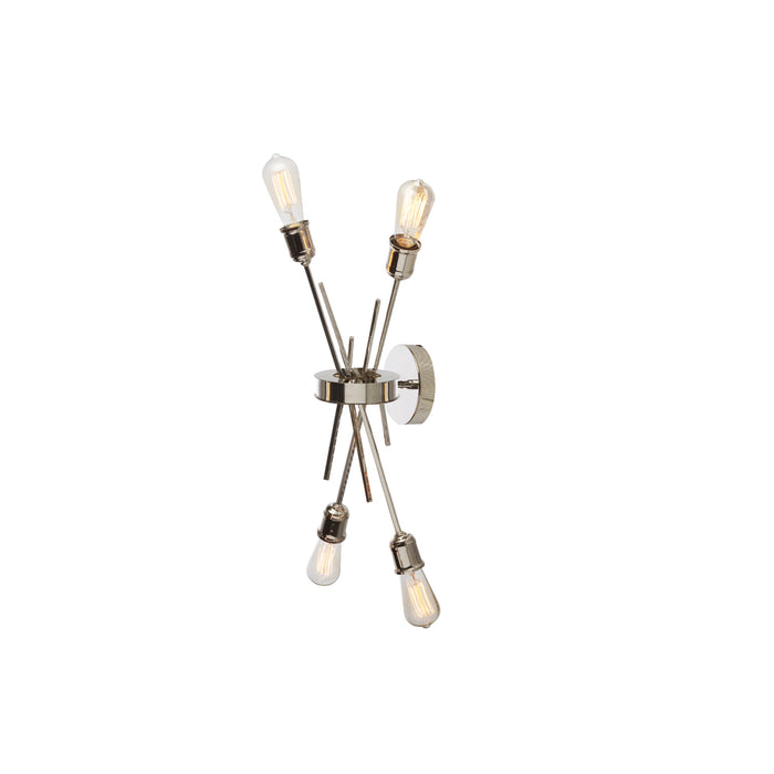  4 Light  Wall Sconce, Burnished Chrome Finish | NEB-194W-BC