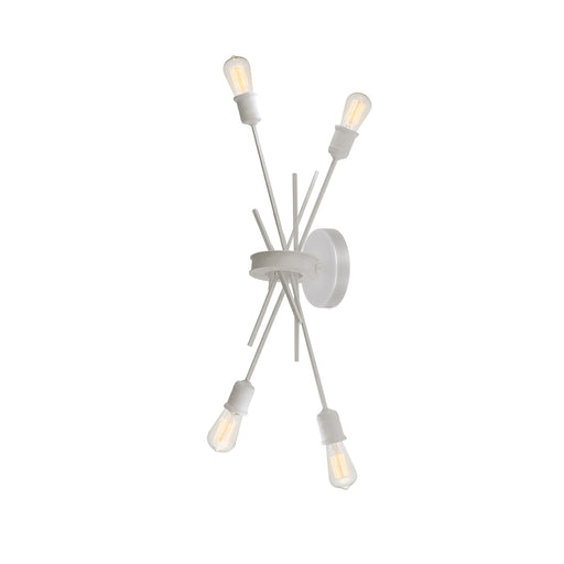  4 Light  Incandescent Wall Sconce Matte White | NEB-194W-WH