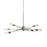  6 Light  Horizontal Pendant, Burnished Chrome Finish | NEB-326HP-BC
