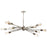 10 Light  Horizontal Pendant, Burnished Chrome Finish | NEB-3910HP-BC