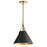 1lt Incandescent Pendant, Agb W/ Bk Metal Shade | NIC-101P-AGB-BK