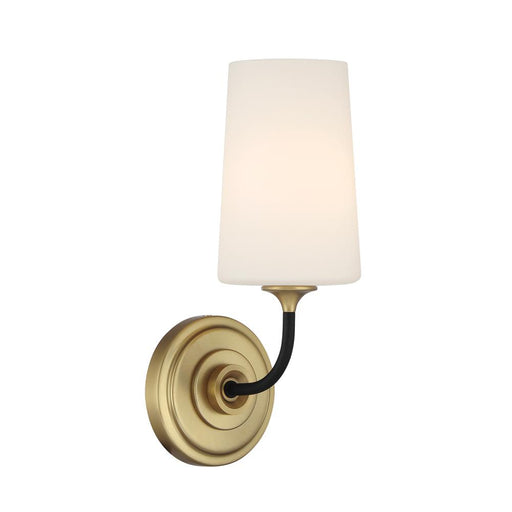 Niles 1 Light Black Forged + Modern Gold Sconce | NIL-70011-BF-MG