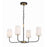 Crystorama Niles 4 Light Black Forged + Modern Gold Chandelier