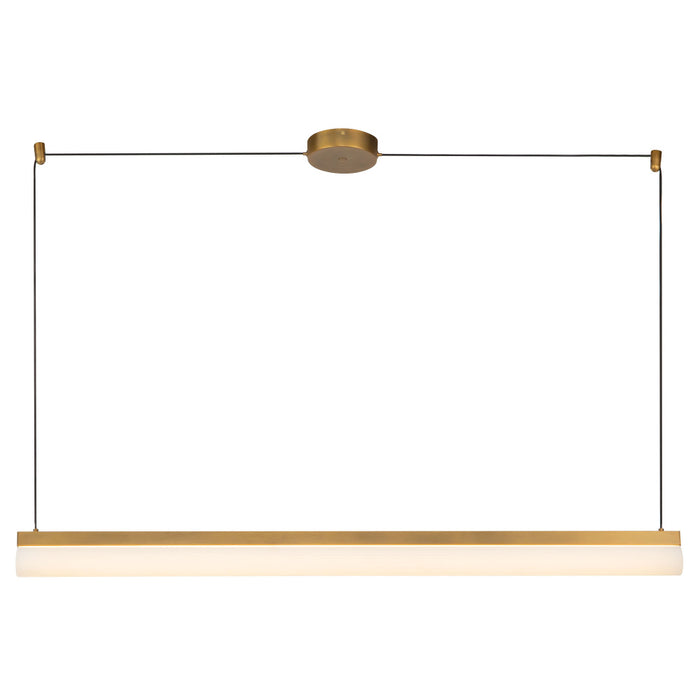 Nio 45-in Brass Dimmable Led Linear Pendant | LP13645-VB