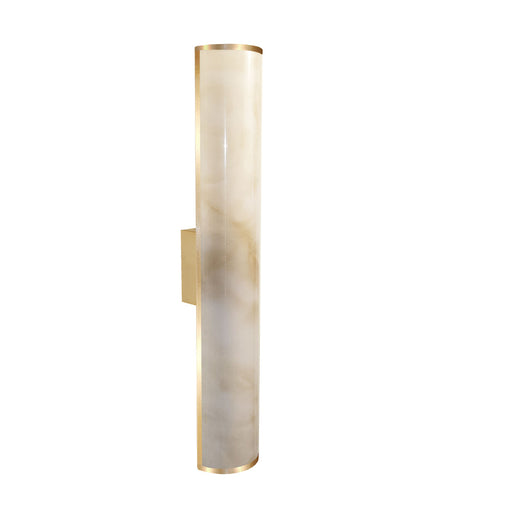19w Wall Sconce, Aged Brass W/ Marble Alabaster Shade | NNA-2619LEDW-AGB-ALB