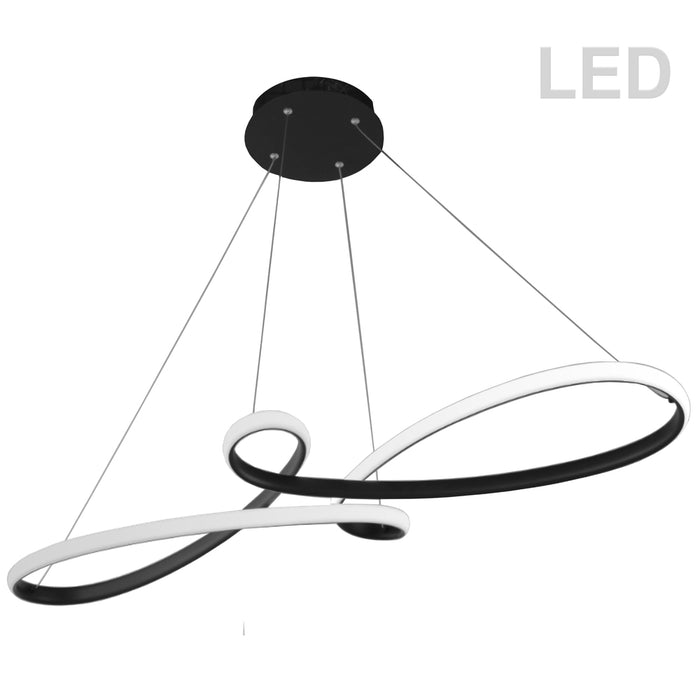 50w Horizontal Pendant, Mb W/wh Silicone Diff | NOL-4350LEDHP-MB