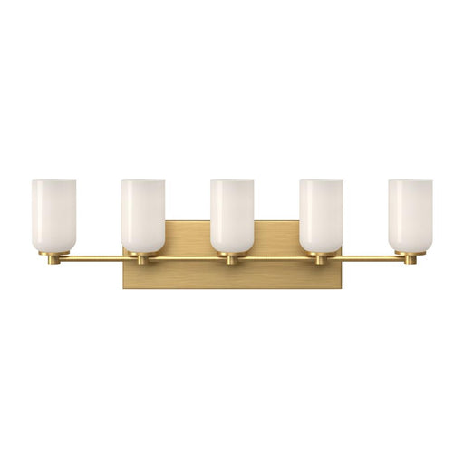 Nola 31-in Brushed Gold/glossy Opal Glass Socket Vanity Light | VL57732-BG/GO