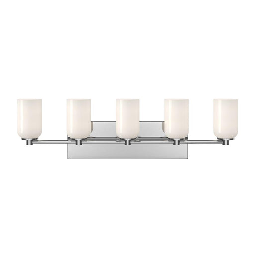 Kuzco Lighting Inc Nola 31-in Chrome/Glossy Opal Glass Socket Vanity Light