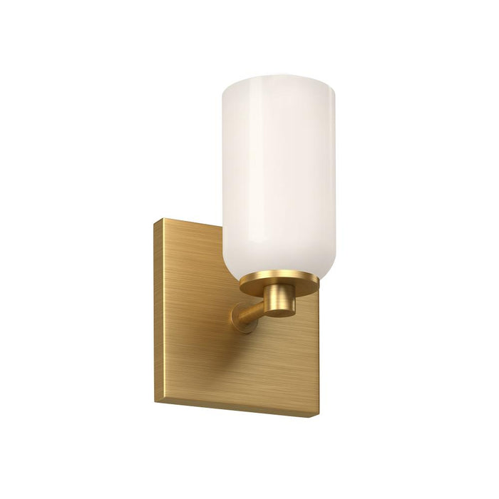 Nola 3-in Brushed Gold/glossy Opal Glass Socket Wall Sconce | WS57704-BG/GO