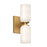 Kuzco Lighting Inc Nola 3-in Brushed Gold/Glossy Opal Glass Socket Wall Sconce