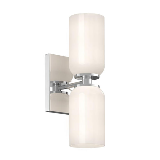 Nola 3-in Chrome/glossy Opal Glass Socket Wall Sconce | WS57712-CH/GO