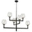  6 Light  Chandelier, Mb W/ Clr Glass | NOR-326C-MB-CLR