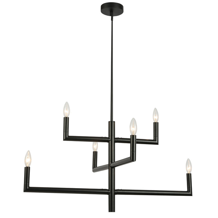  6 Light  Chandelier, Mb | NOR-326C-MB