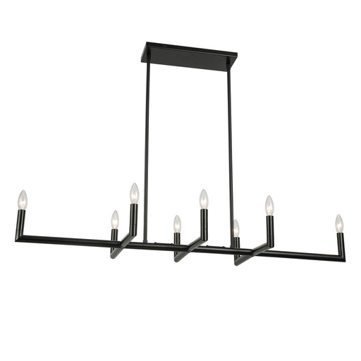  8 Light  Horiz Chandelier, Mb | NOR-478HC-MB