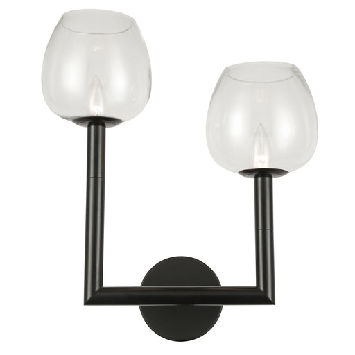  2 Light  Incandescent Wall Sconce, Mb W/ Clr Glass | NOR-L-112W-MB-CLR