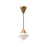 Nora 8-in Aged Gold/opal Matte Glass 1 Light Pendant | PD537508AGOP