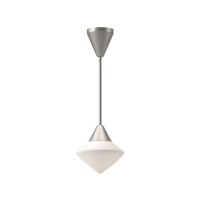 Alora Nora 8-in Brushed Nickel/Opal Matte Glass 1 Light Pendant