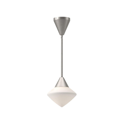 Nora 8-in Brushed Nickel/opal Matte Glass 1 Light Pendant | PD537508BNOP