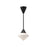 Nora 8-in Matte Black/opal Matte Glass 1 Light Pendant | PD537508MBOP
