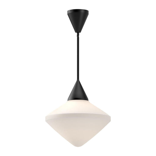 Nora 14-in Matte Black/opal Matte Glass 1 Light Pendant | PD537714MBOP