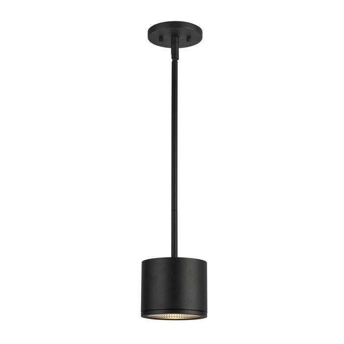 Nordic 4-in (5-in Dia.) Black Led Exterior Pendant | EP265104-BK