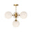 Nouveau 26-in Aged Gold/opal Matte Glass 4 Lights Chandeliers | CH505426AGOP