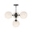 Alora Nouveau 26-in Matte Black/Opal Matte Glass 4 Lights Chandeliers