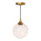 Nouveau 8-in Aged Gold/opal Matte Glass 1 Light Pendant | PD505108AGOP