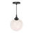 Nouveau 8-in Matte Black/opal Matte Glass 1 Light Pendant | PD505108MBOP