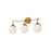 Nouveau 25-in Aged Gold/opal Matte Glass 3 Lights Vanity | VL505125AGOP