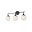 Nouveau 25-in Matte Black/opal Matte Glass 3 Lights Vanity | VL505125MBOP