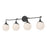 Nouveau 35-in Matte Black/opal Matte Glass 4 Lights Vanity | VL505136MBOP