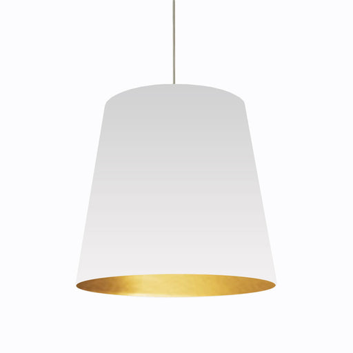 1lt Oversized Drum Pendant, Large - Wht/gld | OD-L-692