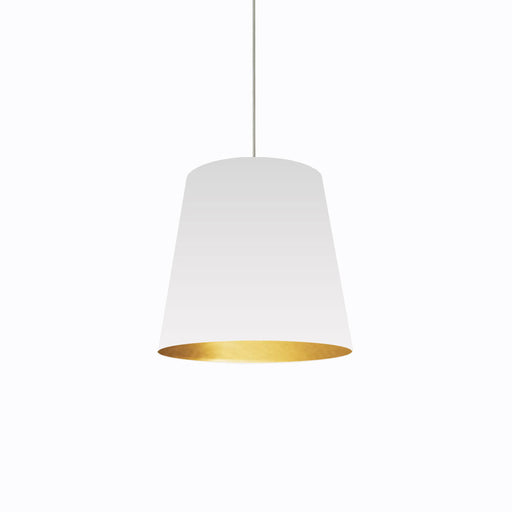 1lt Oversized Drum Pendant, Medium - Wht/gld | OD-M-692