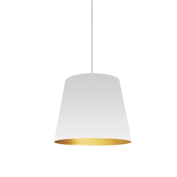 1lt Oversized Drum Pendant, Small - Wht/gld | OD-S-692