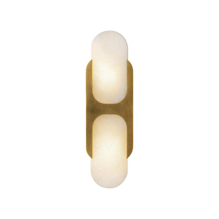 Odin 14-in Vintage Brass/alabaster Socket Wall Vanity | WV357214VBAR