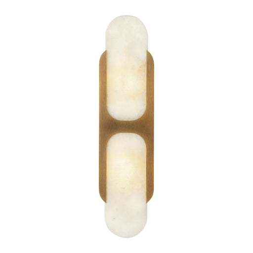 Alora Odin 17-in Vintage Brass/Alabaster Socket Wall Vanity