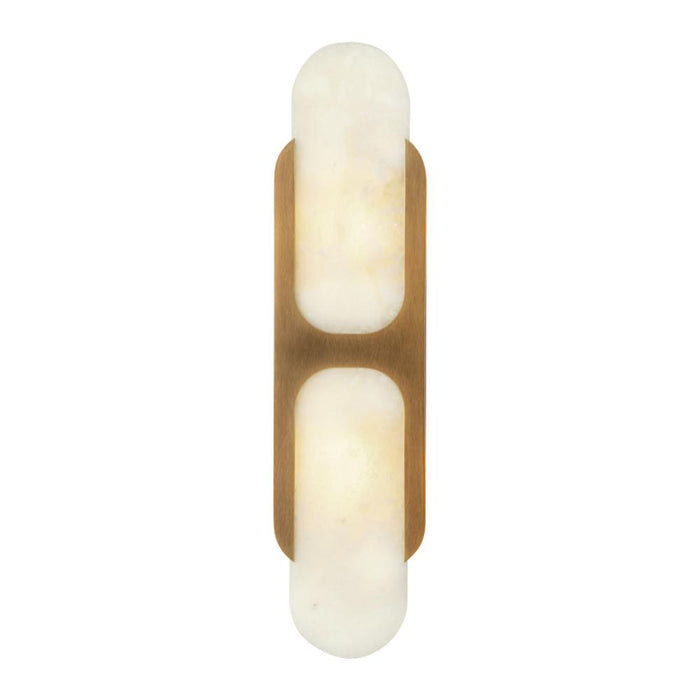 Odin 17-in Vintage Brass/alabaster Socket Wall Vanity | WV357217VBAR