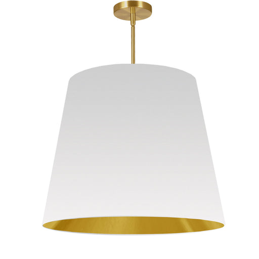 1lt Oversized Drum Pendant Large, Wh/gld Shade | ODR-L-692