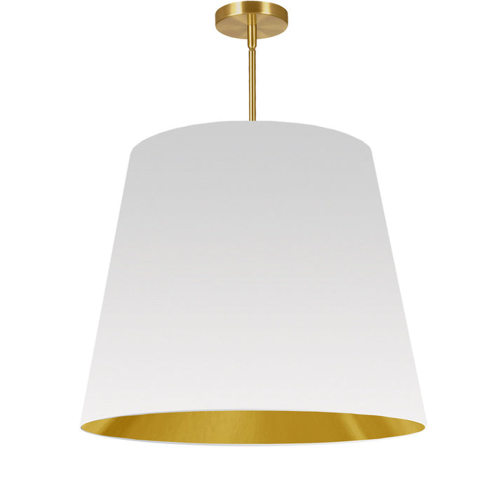 1lt Oversized Drum Pendant Large, Wh/gld Shade | ODR-L-692