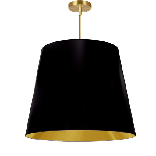 1lt Oversized Drum Pendant Large, Bk/gld Shade | ODR-L-698