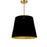 1lt Oversized Drum Pendant Medium, Bk/gld Shade | ODR-M-698