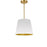 1lt Oversized Drum Pendant Small, Wh/gld Shade | ODR-S-692